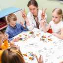 2 x 24 Sets Fall Thanksgiving Paper Craft Kits Autumn Religious Christian Coloring Cards Color Your Own Turkey Art Spining Paper Game DIY Jesus Biblical Activities for Sunday School Class