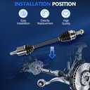 Maxfavor CV Axle Left Side Front FWD Fit for Honda Accord 2008 2009 2010 2011 2012 2.4L SE/LX/LX-P/LX-S/EX-L, CV Joints Driver Side for Acura TSX 2009-2013 Auto. Base/Premium/A-Spec 2.4L