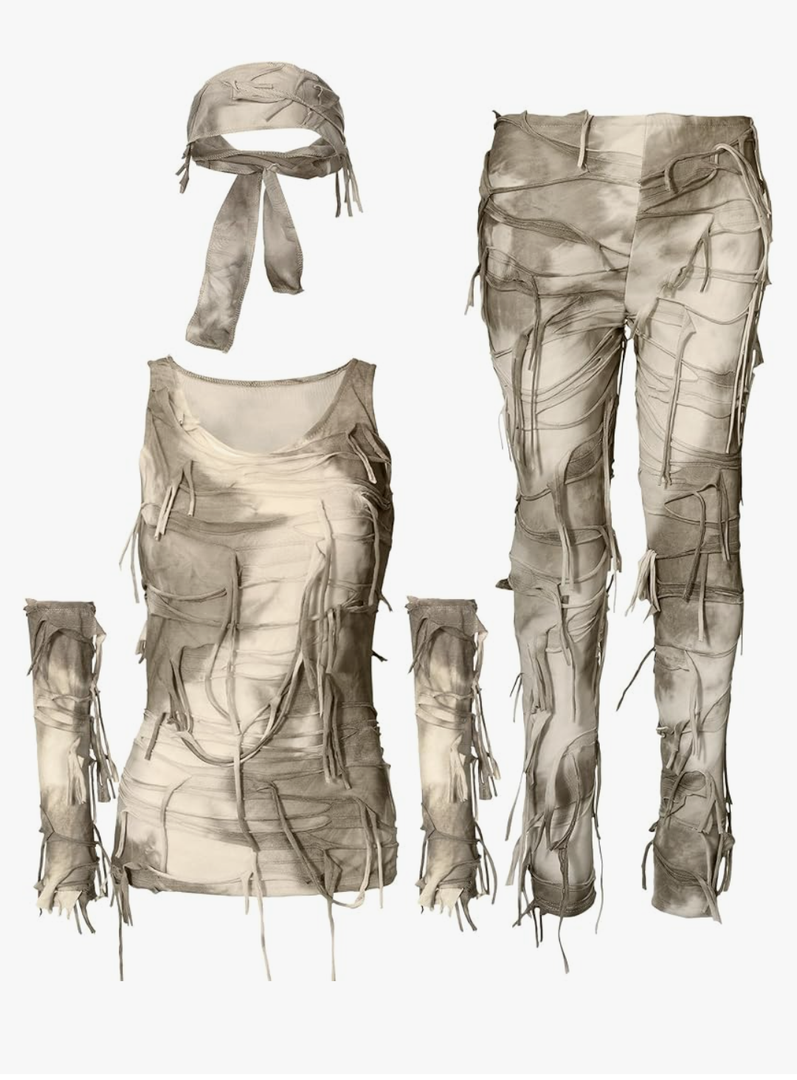Toulite Mummy Costume Women's Mystical Costume for Halloween Cosplay Party, Size XL