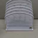 Inclined Desk File Organizer,Vertical File Folder Holder Stand Metal Rack File Sorter for Office Classroom Desktop Organization