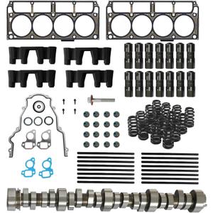 E1840P Sloppy Stage 2 Camshaft Kit Lifters Gasket Set Fit For Chevrolet Avalanche Silverado Tahoe GMC Yukon Sierra 1999-2007 Gen III/IV LS LS1 LS6 LS2 LQ4 LQ9 4.8L 5.3L 5.7L 6.0L 6.2L Vortec Trucks V8