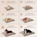 EHEYCIGA Fluffy Dog Crate Bed for Small Dogs, Plush Faux Fur Crate Pad, Calming Anti Anxiety Small Dog Bed, Washable Soft Warm Mat with Non-Slip Bottom, Taupe