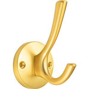 Liron Hardware 5 Pack Round Coat Hooks Wall Mounted Towel Hooks Shower Hooks for Bathroom Wall Hanging Heavy Duty Double Hook Gold