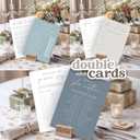 Bridal Shower Games for 25 Guests, 6 Fun Games, Double-Sided Card, Blue