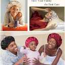 YANIBEST Silk Bonnet Satin Bonnet for Sleeping Women Men, Adjustable Double Layer Hair Bonnet for Curly Braids Reduce Frizz, Black