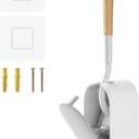 Toilet Cleaner Brush, Diveotree Toilet Brush and Holder for Dead Corner Cleaning, Wall Mounted Toilet Bowl Brush for Bathroom Decor, Toilet Scrubber Brush for Home/Hotel (White, Round-1pack)