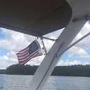 Small American US Anchor Boat Flag 12x18 Inch Sewn Stripes with 4 Clips- Embroidered Stars USA American Flag for Boat with Grommets