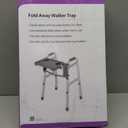 DMI Walker Tray, Rollator Tray, Mobility and Walker Accessory Tray Table Fits Most Standard Walkers, Folding with Two Cup Holders and Tool Free Assembly, 16 x 11.8 inch