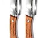 2PCS Multi Functional Premium Vegetable Peeler with Wooden Handle and Bottle Opener,Stainless Steel Blade Kitchen Tool for Fruit Apple Potato Pumpkin Papaya Carrot
