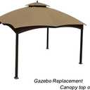 Eurmax USA High Performance Replacement Canopy Top for Lowe's Allen Roth Heavy Duty Gazebo Roof Gazebo Top with Air Vent 10X12 Cover #GF-12S004B-1, Replacement Top Only (Khaki)