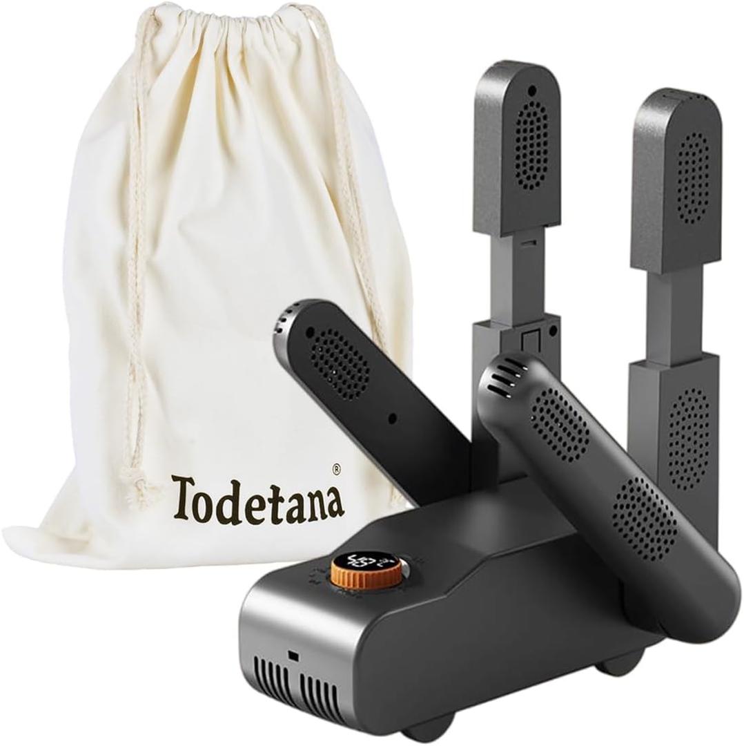 Boot Dryer Shoe Dryer, Glove Dryer with Heat Blower, Quick Drying Warmer for Work Boots, Sneakers, Hats, Helmets (Grey Gold)