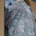 Lahome Scalloped 8 x 10 Area Rugs for Living Room,Washable Rugs 8x10 Soft Blue Rug for Bedroom,Abstract Modern Irregular Non-Slip Low-Pile Accent Indoor Carpet for Dining Room Home Office(Blue,8x10)