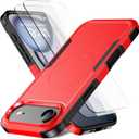 Magnetic for iPhone Air Case [Compatible with MagSafe] [Shockproof] [Heavy Duty Protection] Pocket-Friendly & Tough Non-Slip Protective Phone Cover for iPhone Air 6.5", Red