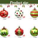 12Pcs Christmas Balls Tree Decorations, 2.4inch Plastic Shatterproof Glitter Hanging Ornaments for Christmas Tree Home Kitchen Office Indoor Xmas Tree Wall Window Fireplace Mantel Decor (Red Green Blue)