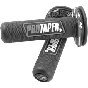 '7/8'' Motorcross Handle Grips Dirt Bike 22mm 24mm Truster Grips Motorcycle Ergonomic Bar End Non Slip Grip Gel Gep Scooter Cruiser Racing Mountain' (Pro taper, Black Grey)