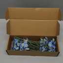 Floroom 24pcs Dusty Blue Small Artificial Flowers Faux Silk Daisies Fake Wildflowers with Stems for DIY Wedding Bouquets Floral Arrangements Party Decor Centerpieces Decorations (Vase Not Included)
