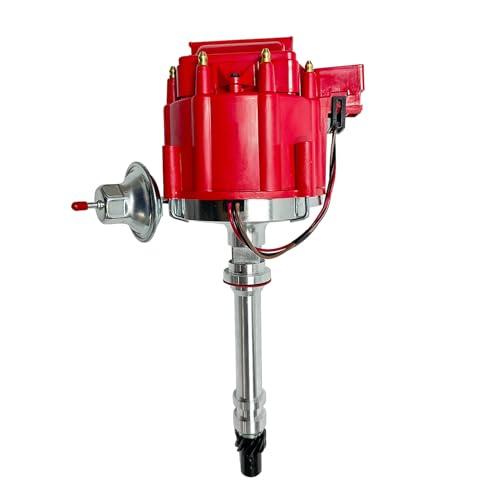 NITOYO 850001R HEI Ignition Distributor with Cap and Rotor Compatible with Chevy GMC 283 305 307 327 350 383 400 small blocks and BBC 396 427 454 big blocks, 7500RPM 65k coil, DD-SBC-HEI-V8