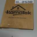 HOMOTEK 8 Pack Hinge Pin Satin Nickel Door Stopper,Adjustable Deluxe Heavy Duty Door Stopper 2-1/2"x1-3/4,with White Rubber Bumper Tips