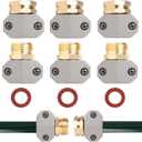 Hose repair kit,3 Sets garden hose repair Fittings Aluminum Female and Male With Zinc Clamp Water Hose End Repair Connector Fit 3/4 Inch And 5/8 Inch Garden Hose garden hose repair kit