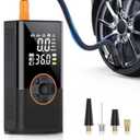 KUXISA Tire Inflator Portable Air Compressor, 3X Faster Air Compressor with Digital Pressure Gauge, 150 PSI Portable Air Pump for Cars, Motorcycles, Bicycles, Balls and More(Black)