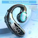 Single Ear Bluetooth 5.5 Earbud-F80(Blue), ENC Noise Cancellation Mic, Hi-Fi Sound, Long Battery with Smart Display, Breathing Light, for Android/iPhone