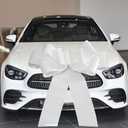 Giant Bow for Car, Big White Car Bow, 30-inch Giant Gift Wrapping Bow for Gift Decoration for Christmas, New House, Car, Party, Festival. (White)