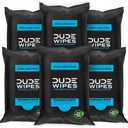 DUDE Wipes - Flushable Wipes Travel Pack - 5 Pack, 108 Count - Extra Large - Unscented - with Vitamin E & Aloe - Septic and Sewer Safe