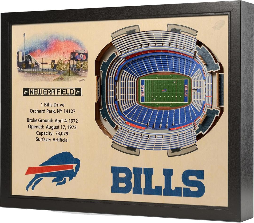 YouTheFan NFL 25-Layer StadiumView Wall Art