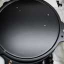 Accent Wood End Table, 2-Tier Round Bedside Table, Natural Side Table Nightstand for Family, Bedroom, Living Room, Handcrafted Finish, Black (16.5 inch)