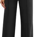 DLOODA Womens Dress Work Pants Business Casual Slacks Stretchy Wide Leg Trousers with Pockets High Waist Pull On, Large