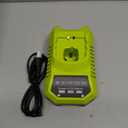 Charger Compatible with Ryobi 18 Volt Batteries Lithium ion P100 P102 P103 P104 P105 P107 P108 P109 P119 P122 (Green)