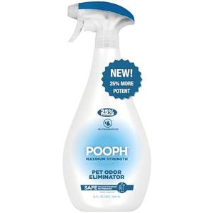 POOPH Maximum Strength Pet Odor Eliminator Spray 32 Ounce Fragrance Free Odor Remover for Dogs and Cats Urine Poop Pee Deodorizer for Home Carpet Furniture