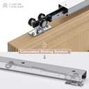 EaseLife 4FT Sliding Pocket Door Hardware Kit with Soft Close Mechanism, Aluminum Box Rail Kit,Slide Smoothly Quietly,Easy Install,No Door (44.5in Track for 23"~24" Wide Single Door)