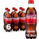 Coca-Cola Cherry Soda Soft Drink, 16.9 fl oz, 6 Pack BBD Feb23/26