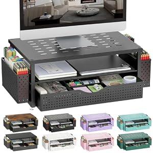 Gianotter Monitor Stand with Drawer and 2 Pen Holders