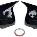 Door Mirror Cover Caps Rearview Side Mirror Cover Wing Cap Exterior Door Rear View Case Trim Rear View Side Car Mirror Caps(Black OneColor)