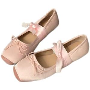 COVOYYAR Women Lace Up Ankle Strap Ballet Flats Shoes Floral Dressy Flats 24.0