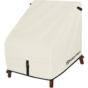 Porch Shield Patio Chair Covers -Waterproof Outdoor Lounge Deep Seat Lawn Chair Cover - 30W x 33D x 34H inch, Beige