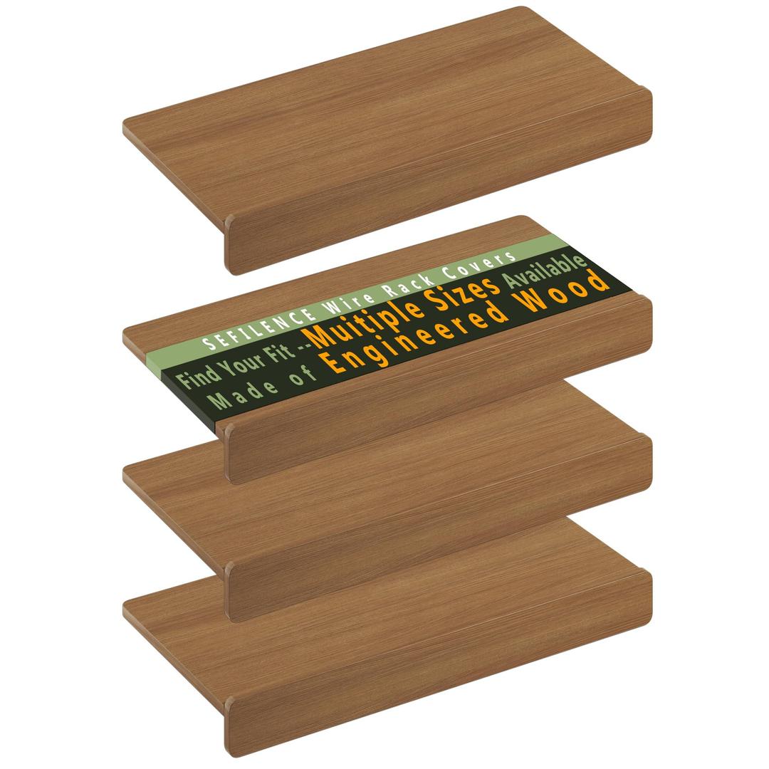 SEFILENCE Wire Rack Covers for Shelves, Premium Engineered Wood Wire Shelf Covers for Pantry, Closet(5pcs, 36" W x 16" D)