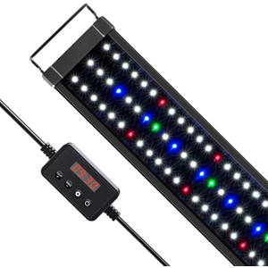 NICREW ClassicLED Plus LED Aquarium Light with Timer, 32 Watts, for 48 to 54 Inch Fish Tank Light, Daylight and Moonlight Cycle, Brightness Adjustable (48 - 54 in)