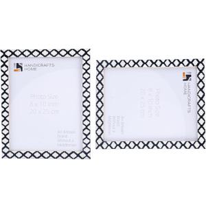 Handicrafts Home Decorative Resin Inlay White Picture Frame Set of 2, 8x10