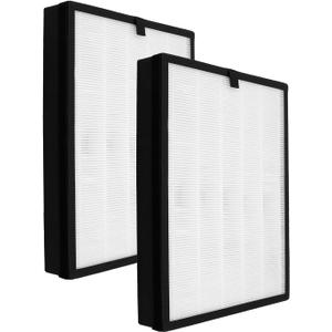 2 Pack 400 Replacement Filter Compatible with 400 Air Purifier, 3-in-1 Filter Replacement, 4-Stage Filtration Activated Carbon