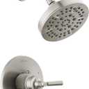 Delta Saylor 14 Series 5-Setting Shower Faucet Set, Brushed Nickel Shower Head and Handle Set, Valve Trim Kit, Stainless T14235-SS (Valve Not Included)
