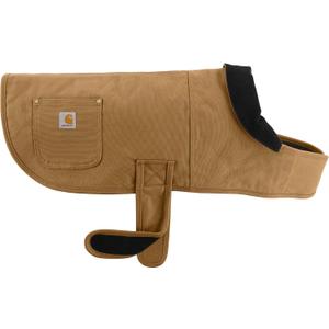 Carhartt Firm Duck Insulated Dog Chore Coat, Durable Weather Resistant Jacket for Cold and Windy Conditions, PFAS Free (Carhartt Brown), Large
