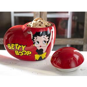 Ebros Gift Novelty Collection Heart Shaped Love Betty Boop Vintage Whimsical Comical Ceramic Cookie Jar Figurine All American Cartoon Collectible Sculpture
