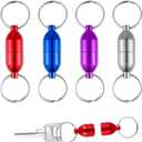 4 Pack Magnetic Quick Release Keychain, Strong Magnetic Key Holder Connector Multipurpose Detachable Pull Apart Key Ring for Purse Women Men (4 Colors)
