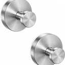 MOTAIPEAK Suction Cup Hooks for Shower,Upgraded Strong Suction Hooks for Inside Shower,Removable Towel Hooks for Bathroom, Glass, Window, Tile,Waterproof & Reusable, No Drilling,Silver (2 Pack)