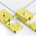 2 Pieces Hinges for Glass Cabinet Doors Replacement Glass Door Hinges Frameless Suitable for 3-5 mm / 0.1-0.19 inches Bookshelves, Display cabinets