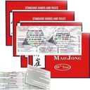 4 PCS Mah Jongg Card Navy Blue 3 Pack