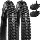 YUNSCM 2-PCS 16" Bike Tires 16x1.75/47-305 and 16" Bike Tubes Schrader Valve Compatible with Stroller/Kid Bike 16 x 1.75 Bicycle Tires and Tubes (Y-687)